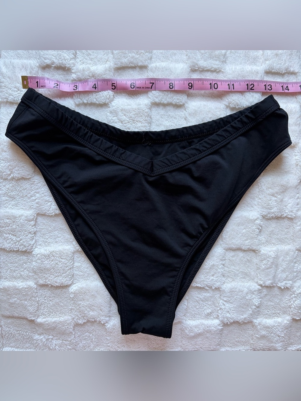 PINK Victoria's Secret Black V-Front Bikini Bottoms